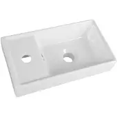 Aqualine Keramische meubelwastafel, 40x22cm, wit