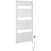 Aqualine Tondi-E elektrische badkamerradiator, recht, 600x1330 mm, 600 W, wit