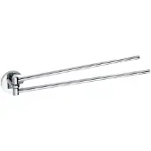 Sapho X-Round Dubbele handdoekhouder 42cm, verstelbaar, chroom
