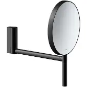 Keuco Plan - Make-up spiegel wandmontage, mat zwart 17649370002
