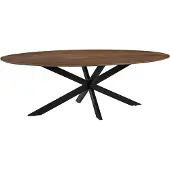 Label51 James Eetkamertafel - Bruin - Hout - 240 cm - Ovaal