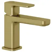 Kludi Renon - Wastafelkraan met afvoer Push-Open, geborsteld goud 42266N075