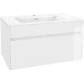 Kielle Nefia - Kast met wastafel 80 cm, glanzend wit 50027S800