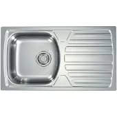 Alveus Basic - Spoelbak 78x44 cm, odtok 9 cm, rvs 1136539