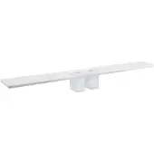 Sapho Abeline Planchet + 2x beker, 100cm, Rockstone, mat wit