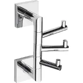 Sapho X-Square verstelbare drievoudige haak, chroom