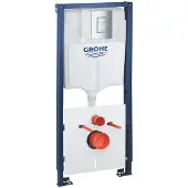 GROHE Solido - Inbouwreservoir voor hangtoilet, bedieningsplaat Even, chroom 39930000