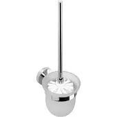 Sapho X-Round Wandgemonteerde toiletborstel, matglas, chroom