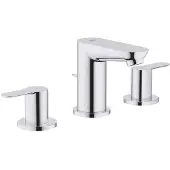 GROHE BauEdge - Wastafelkraan, 3-gats, met waste, chroom 20197000