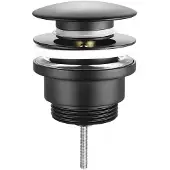 Sapho Wastafelafvoer 5/4“, klikwaste, grote stop, 1-5,5cm, mat zwart