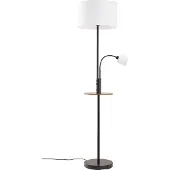 LINDBY Vloerlampe , Aovan, Zwart, Woonkamer, Metaal, Modern