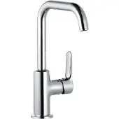 Kludi Objekta - Wastafelkraan met draaibare uitloop, chroom 320240575