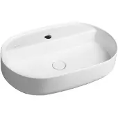 Isvea Infinity Oval Opbouwwastafel, 60x40cm, mat wit