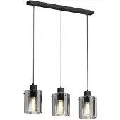 LINDBY Hanglampe , Kourtney, dimbare, Zwart, Woonkamer, Glas, Modern