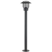 LINDBY tuinpadverlichting Belmiro, ijzer, 100 cm hoog, E27, zwart dimbaar, zwart, metaal, Modern