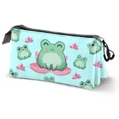 KARACTERMANIA Oh My Pop! Driedelig etui Froggy, turquoise kleur