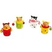Small Foot - Houten Melktandenpotje Dier, 4st.