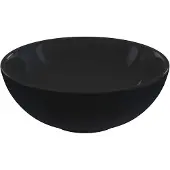 vidaXL Wastafel, zwart, glanzend, Ø28x10 cm, keramiek