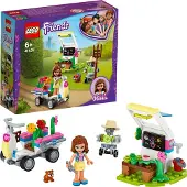 LEGO 41425 Friends: Olivia's bloementuin speelset, met tuingereedschap, een Zobo robotfiguur en een speelgoedwagen om planten te verzamelen