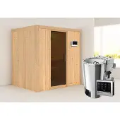 Karibu | Fanja Sauna | Antracietglas | Biokachel 3,6 kW Externe Bediening