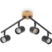 LINDBY Plafondlamp , Xiomara, dimbare, Zwart, Woonkamer, Metaal, Modern