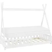 ML-Design Kinderbed Tipi | hout wit 169x29x18 cm kinderbedden | NADUVI