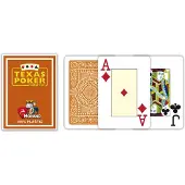 Modiano poker speelkaarten bruin 2 index