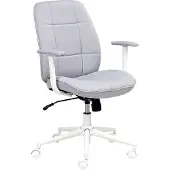 Beliani CARLTON - Bureaustoel - Grijs - Polyester