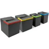 Emuca Recycle 2x12 2x6l Recyclebak 4 Eenheden
