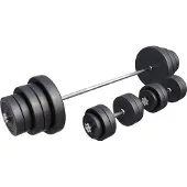 Gorilla Sports Lange halterset 130 kg Kunststof - 30 mm