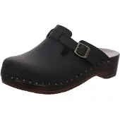 Berkemann Clogs 'Riemen-Toeffler' zwart