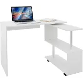 ML-Design Draaibaar bureau Kyran | mdf wit 150x88x75 cm bureaus | NADUVI