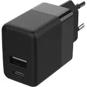 Accezz Wall Charger - Oplader - USB-C en USB aansluiting - Power Delivery - 20 Watt - Black