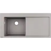 Hansgrohe S51 S5110-F450 Inbouwspoel 450 met afdruipgedeelte aan de rechterkant, betonkleur