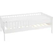 ML-Design Kinderbed 80x160 cm met matras, lattenbodem en veiligheidskanten in wit