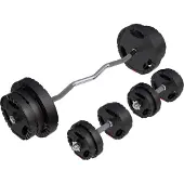 Gorilla Sports EZ-curl halterset 70 kg Gripper Kunststof