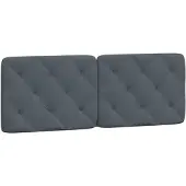 vidaXL Hoofdbordkussen 140 cm fluweel donkergrijs