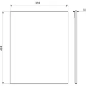 Delabie wandspiegel roestvaststaal (RVS) (hxb) 385x485mm rechthoekig