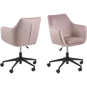 Ebuy24 Noel kantoorstoel dustyrose, zwart.