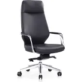 SalesFever bureaustoel kunstleer look zwart