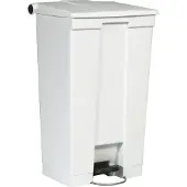 Rubbermaid Legacy pedaalemmer, 87 liter, opstap, deksel demper, kunststof, wit