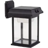 LINDBY LED wandlamp Latarka, hoogte 27,5 cm, sensor Latarka, zwart, Kunststof, Modern, solar buitenlamp