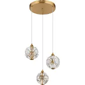 Globo 3-lichts hanglamp Virina goud Ø 65cm