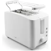Clatronic TA 3801 W Broodrooster CoolTouch-behuizing, Met broodrekje, Controlelampje Wit