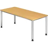 Hammerbacher H-Serie VHS Hoogteverstelbaar Bureau Beuken 4 metalen poten 1,800 (B) x 800 (D) x 810 (H) mm Spaanplaat, Staal