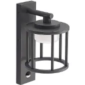 LUCANDE Wandlamp buiten met bewegingssensor Berenike, dimbaar, alu / grijs / zink, Aluminium, Modern