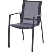 Diamond Garden Valencia stapelstoel roestvrij staal Sunproof Sling 2 stuks