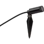 LINDBY Heath LED grondspies lamp, 4-delige set, zwart, Kunststof