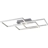 JUST LIGHT Slimme plafondlamp Maxi, dimbaar, alu / grijs / zink, Woon-/ Eetkamer, metaal, Modern, Slimme plafondlamp