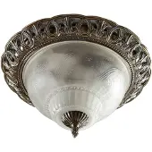 LINDBY Plafondlamp Anni, dimbaar, brons / oud-messing, Woon-/ Eetkamer, Glas, Antiek, plafondlamp